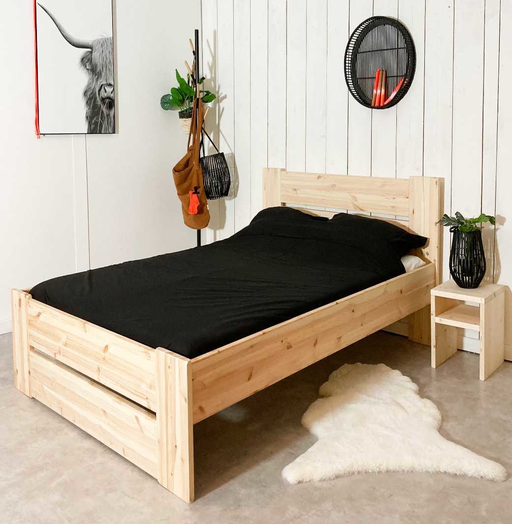 Massief grenen 2 persoons bed